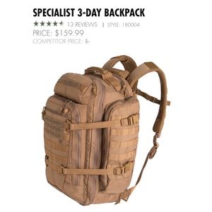 3-day tactical backpack